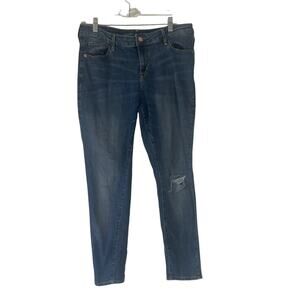 Old Navy Women's Size 14 Rockstar Mid Rise Medium Wash‎ Skinny Jeans